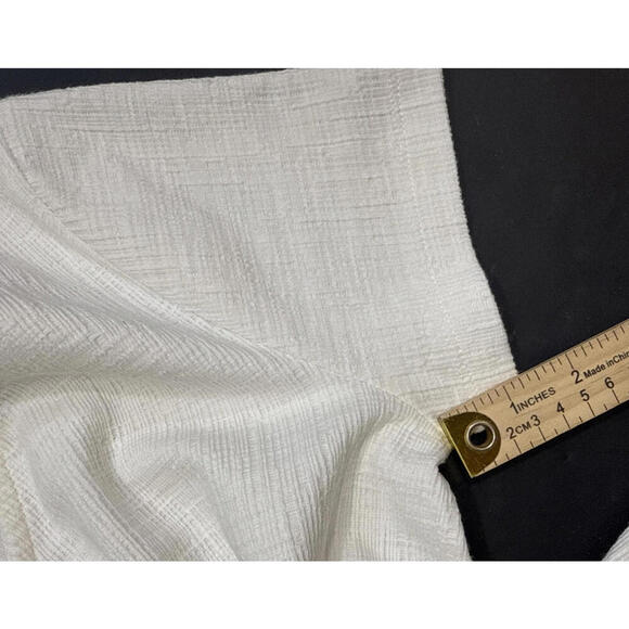 J. Crew White Cotton Minimalist Boho Beach Front Knot V Neck Blouse Small - Picture 9 of 13